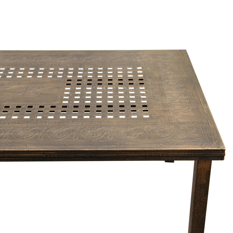 Traditional Outdoor Aluminum 95-in Rectangle Large Patio Dining Table by Sharicks