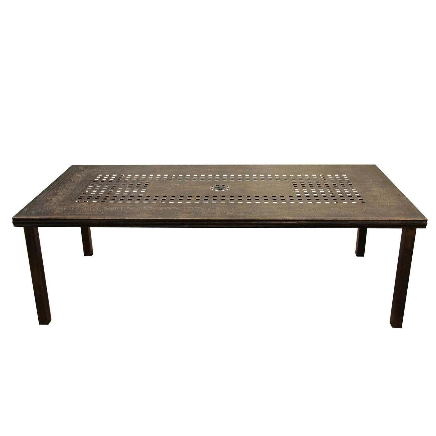 Traditional Outdoor Aluminum 95-in Rectangle Large Patio Dining Table by Sharicks