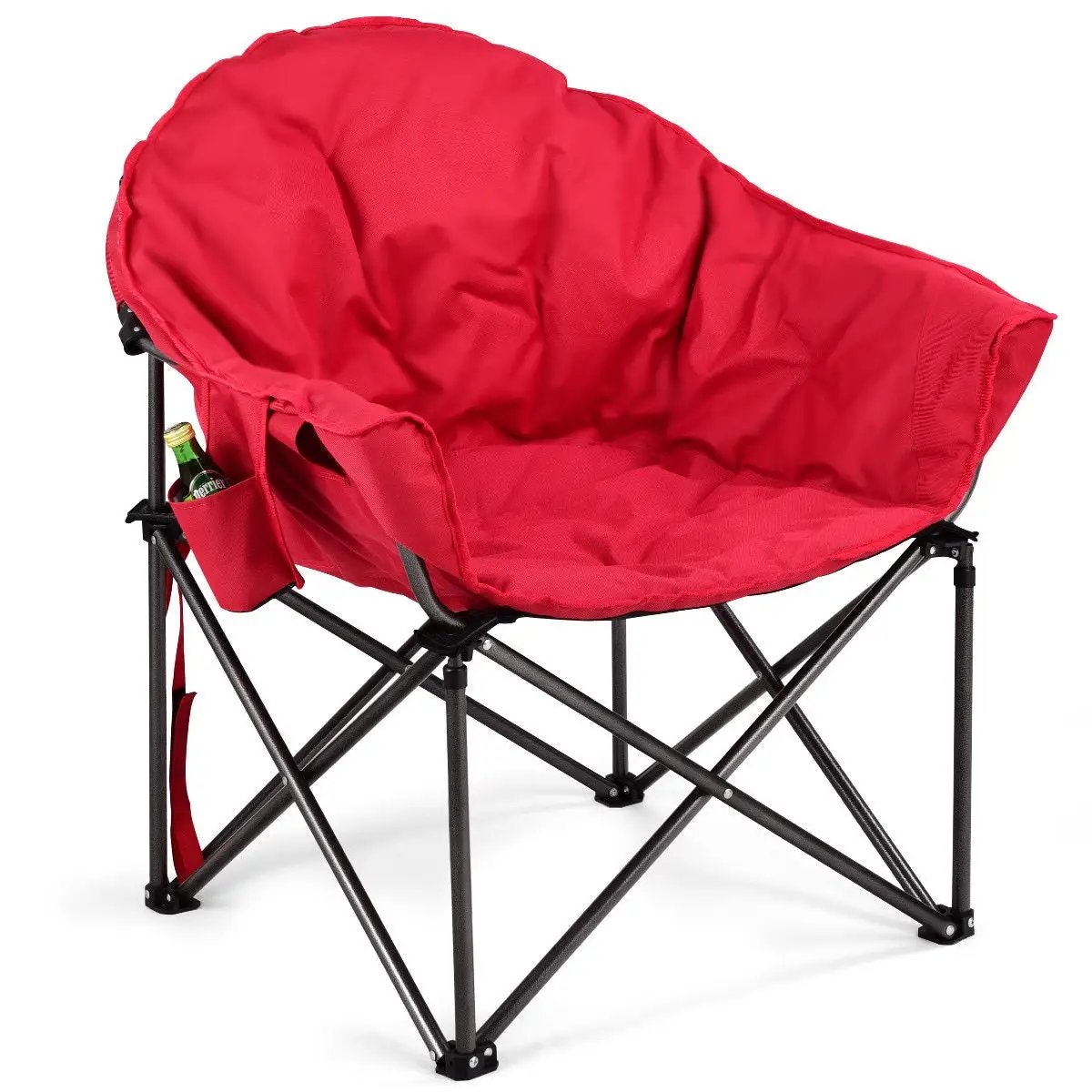 Oversized Folding Camping Moon Chair with Cup Holder by DirectDeals