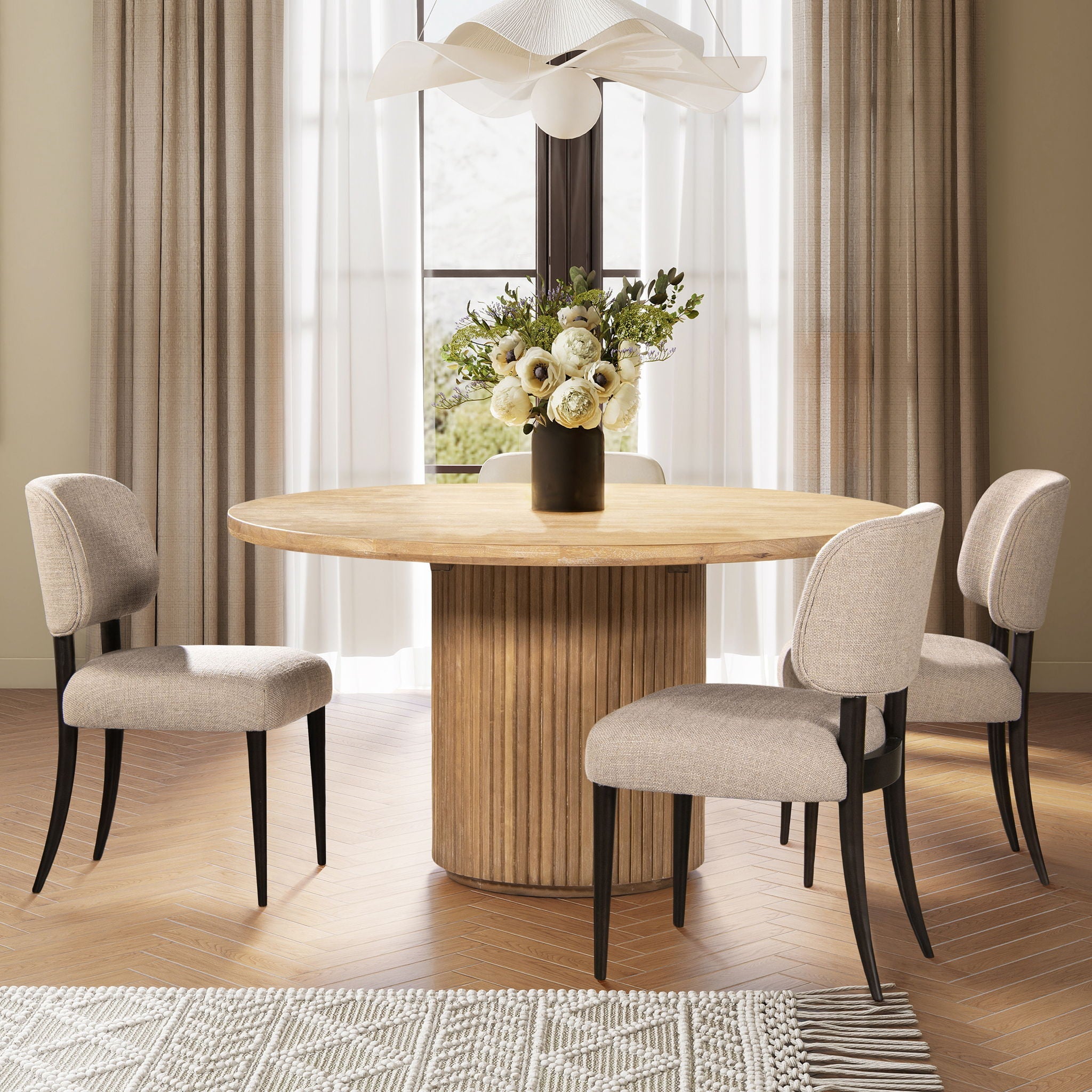 Harriet - Split Back Upholstered Dining Side Chair (Set of 2) - Merino Gray by HouseOfZazla