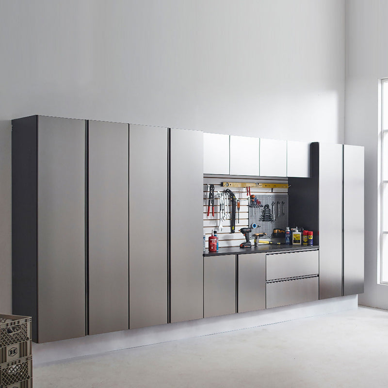 Nova Series - Door Wall Mounted Garage Cabinet, Soft Closing - Dark Gray by HouseOfZazla