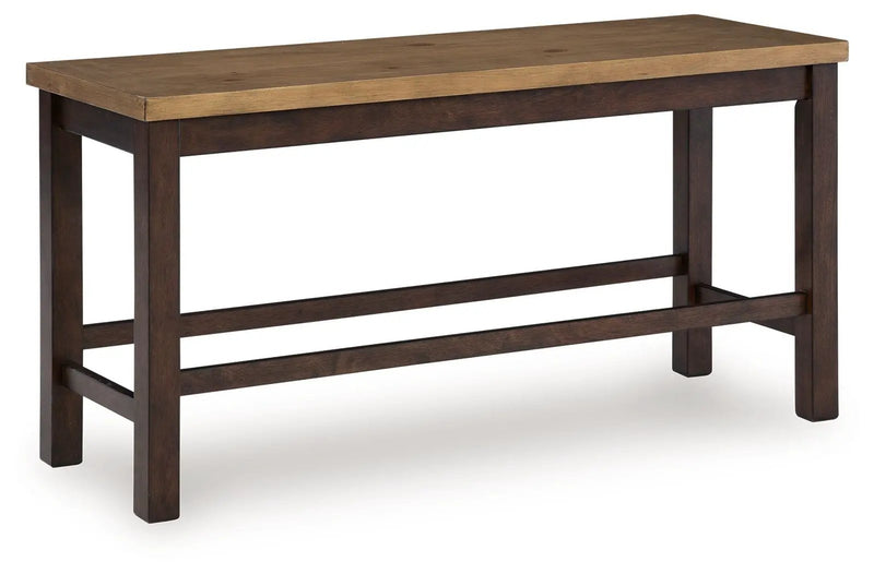 Rylandeen - Double Counter Height Bench - Light Brown / Dark Brown by Unique Piece Furniture