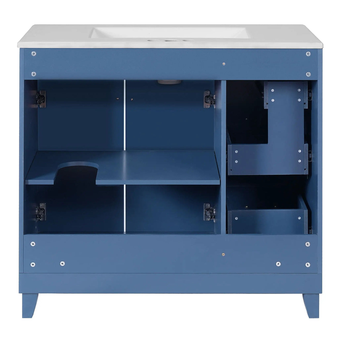 Bathroom Vanity With Sink, Soft Close Doors, Adjustable Shelves by HouseOfZazla