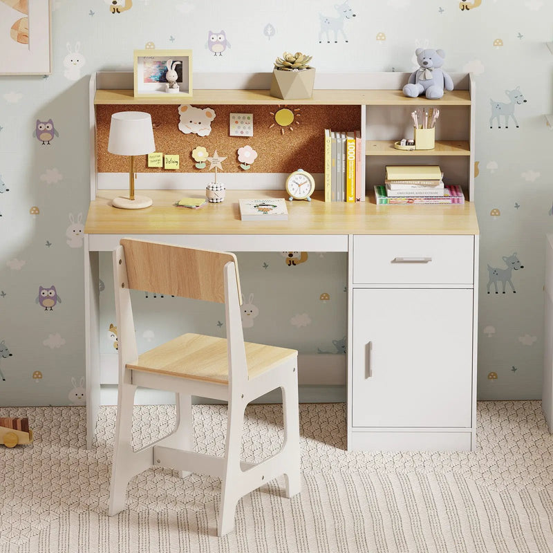 Kids Study Desk and Chair Set Student Table and Chair by DirectDeals