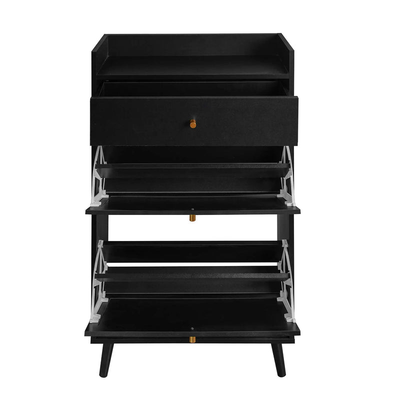 Allen - Rattan 2 Door 1 Drawer Cabinet Shoe Rack For Entrance by HouseOfZazla