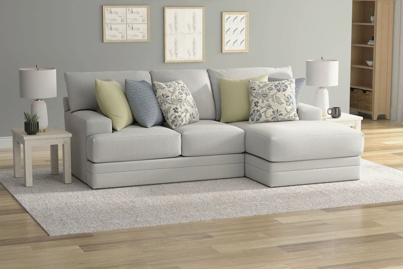 Stockbridge - Sectional With Comfort Coil Seating And 9 Accent Pillows Included by Unique Piece Furniture