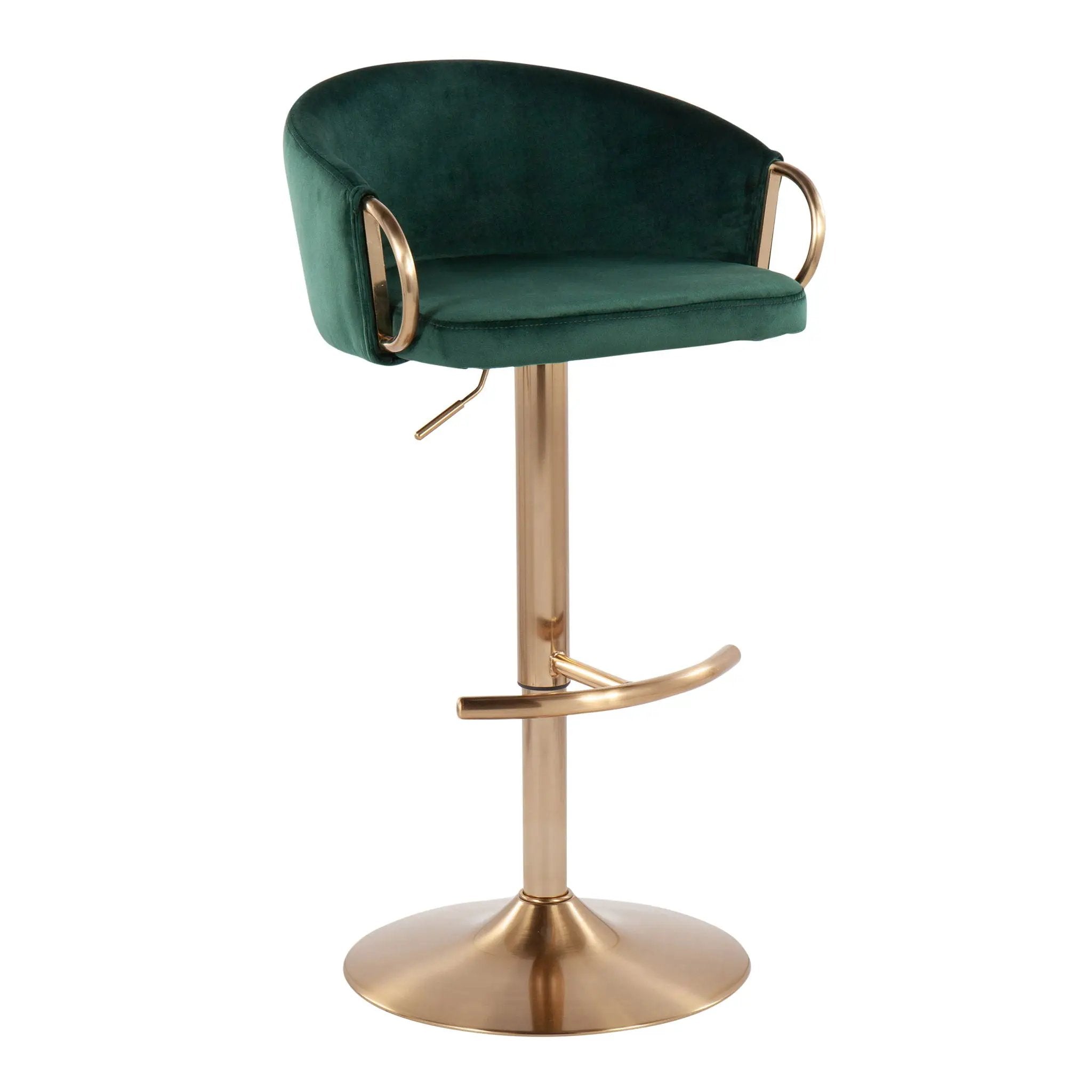 Claire - Contemporary / Glam Adjustable Bar Stool (Set of 2) by Unique Piece Furniture
