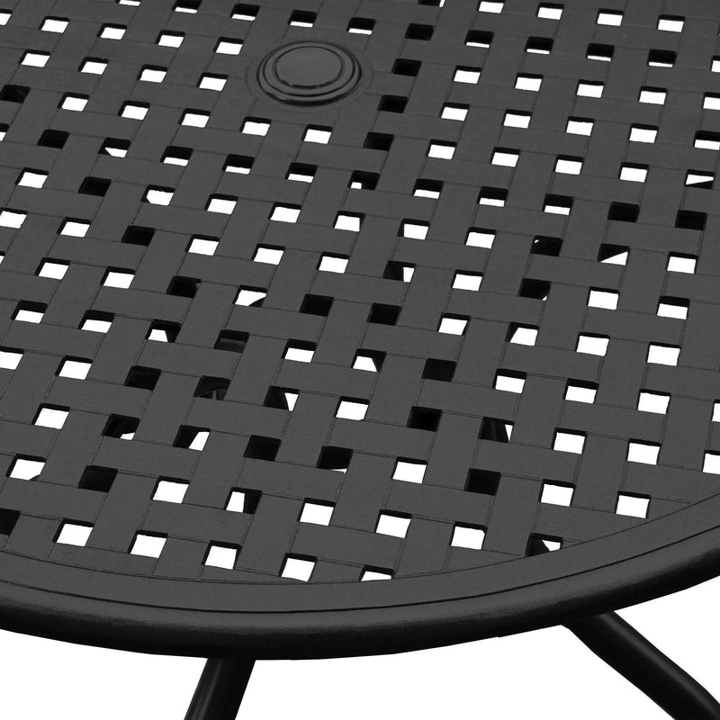 Outdoor Aluminum 5pc Round Patio Dining Set with Four Chairs by Sharicks