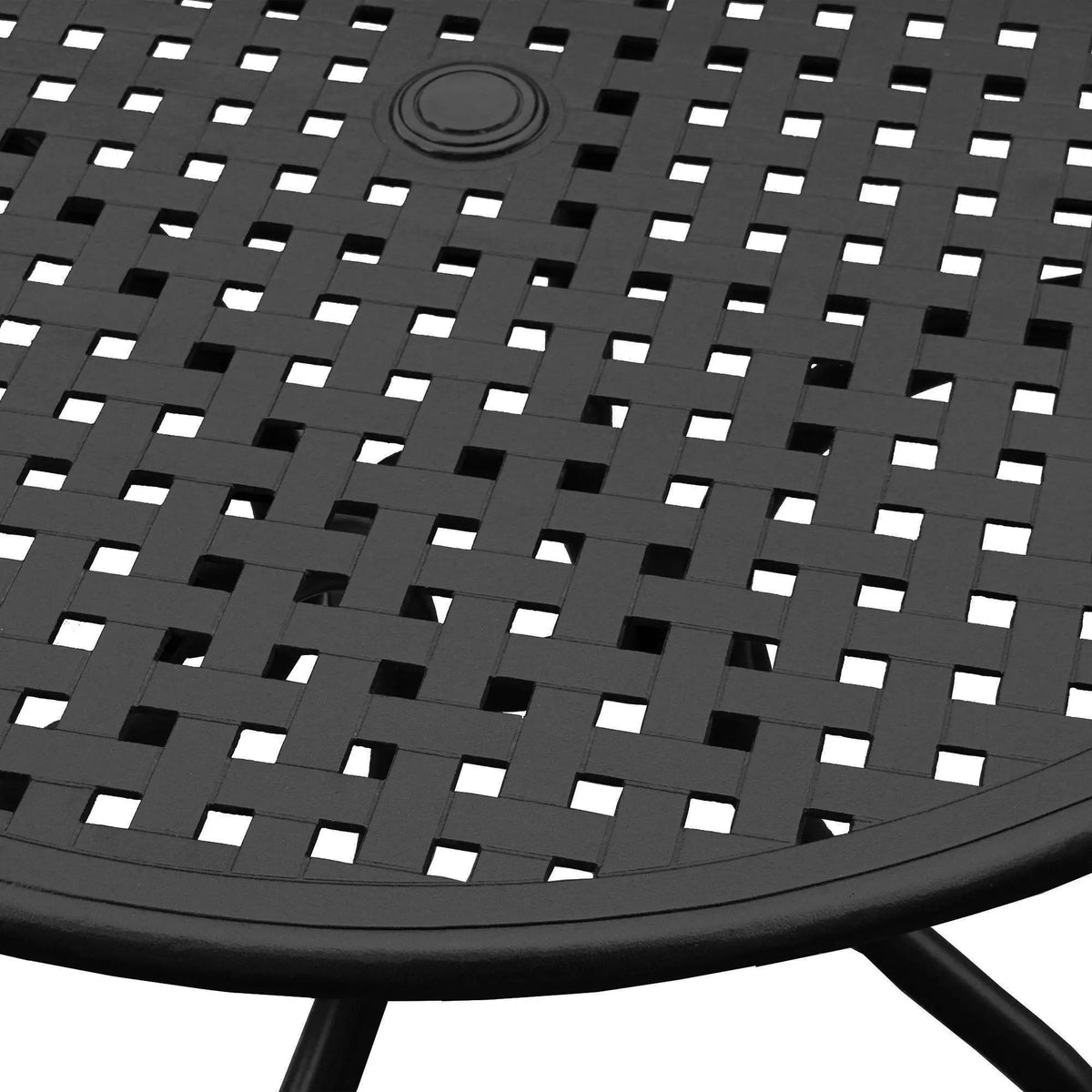 Modern Outdoor Mesh Aluminum 42-in Round Patio Dining Table by Sharicks