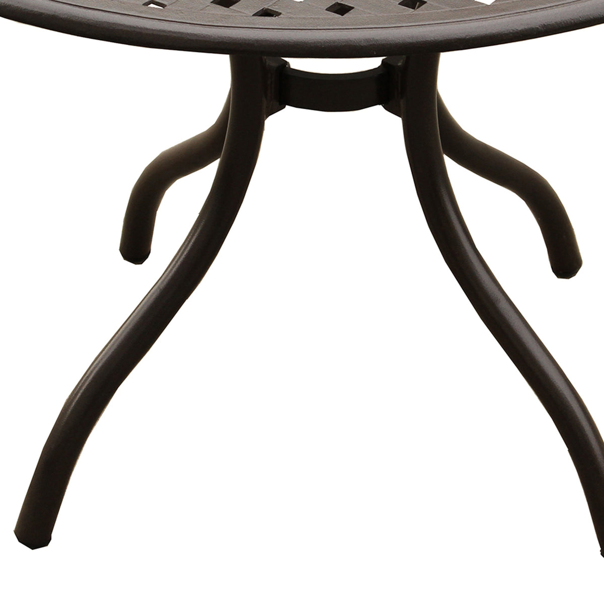 Modern Outdoor Mesh Aluminum 42-in Round Patio Dining Table by Sharicks