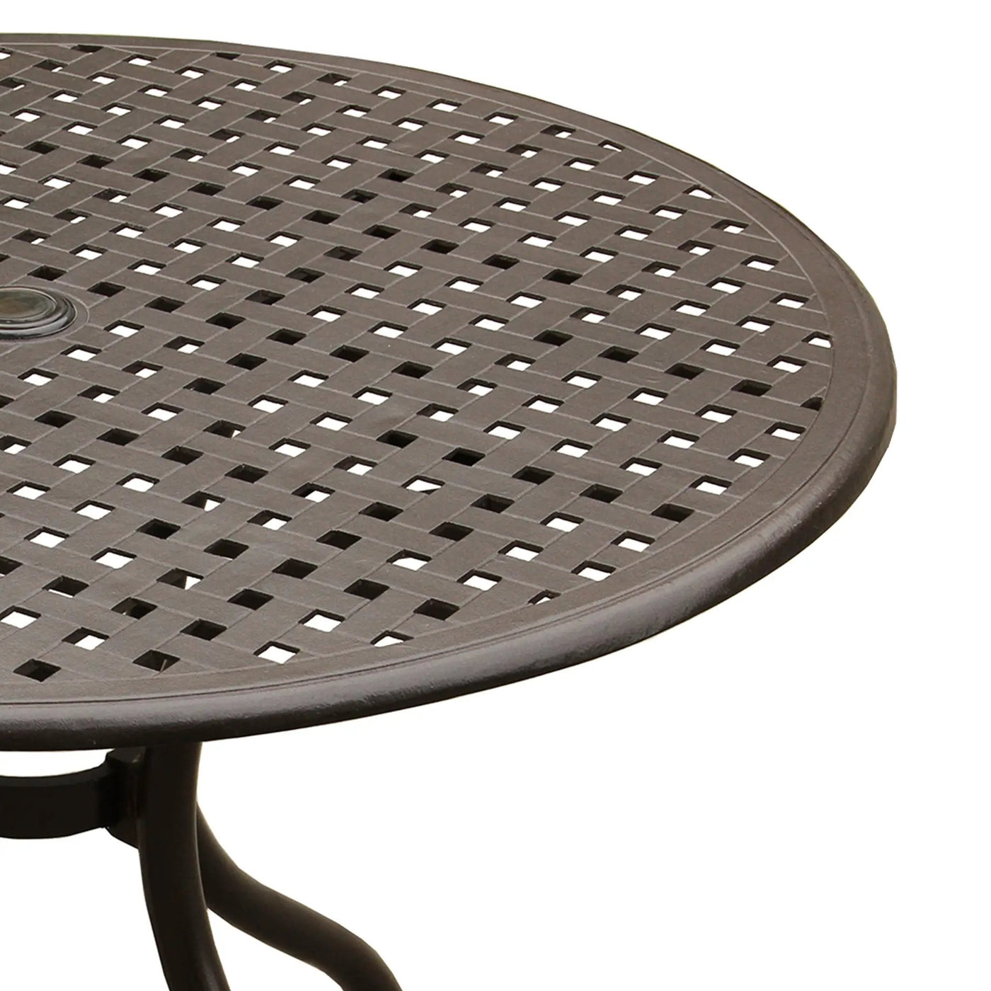 Modern Outdoor Mesh Aluminum 42-in Round Patio Dining Table by Sharicks