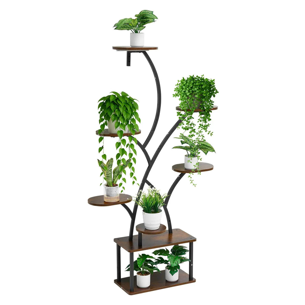 Plant Stand Indoor with Grow Lights - 62 in Tall 8-Tier Lighted Shelf by HouseOfZazla