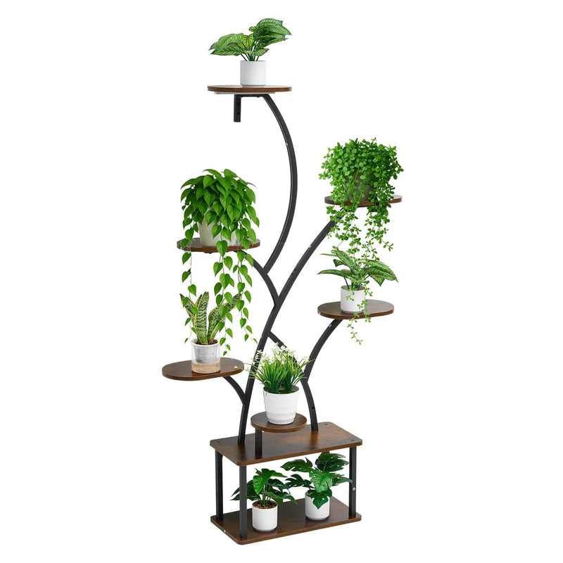 Plant Stand Indoor with Grow Lights - 62 in Tall 8-Tier Lighted Shelf by HouseOfZazla