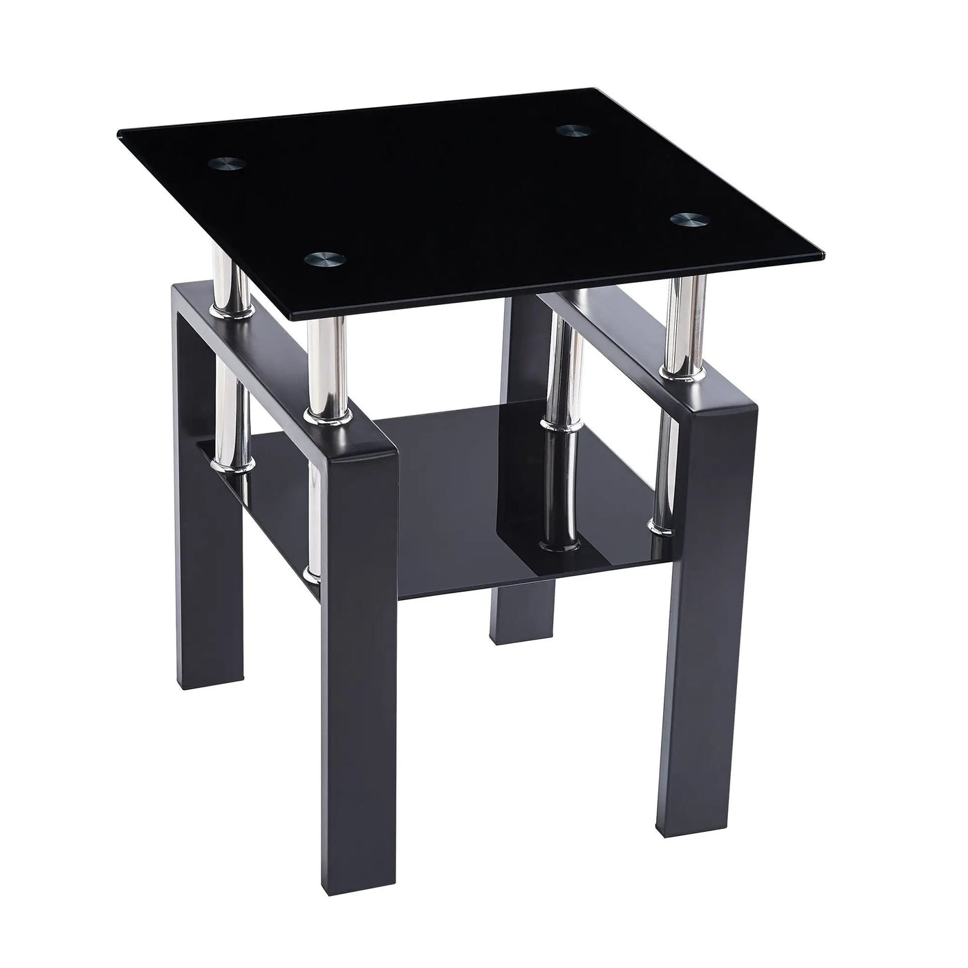 Tempered Glass Table With Storage by Unique Piece Furniture