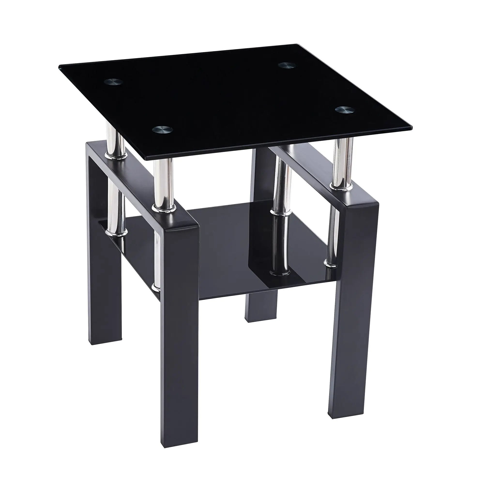 Tempered Glass Table With Storage by HouseOfZazla