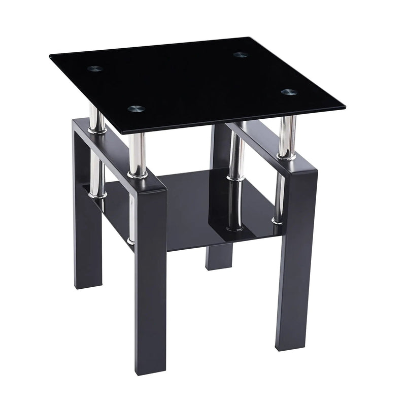 Tempered Glass Table With Storage by HouseOfZazla