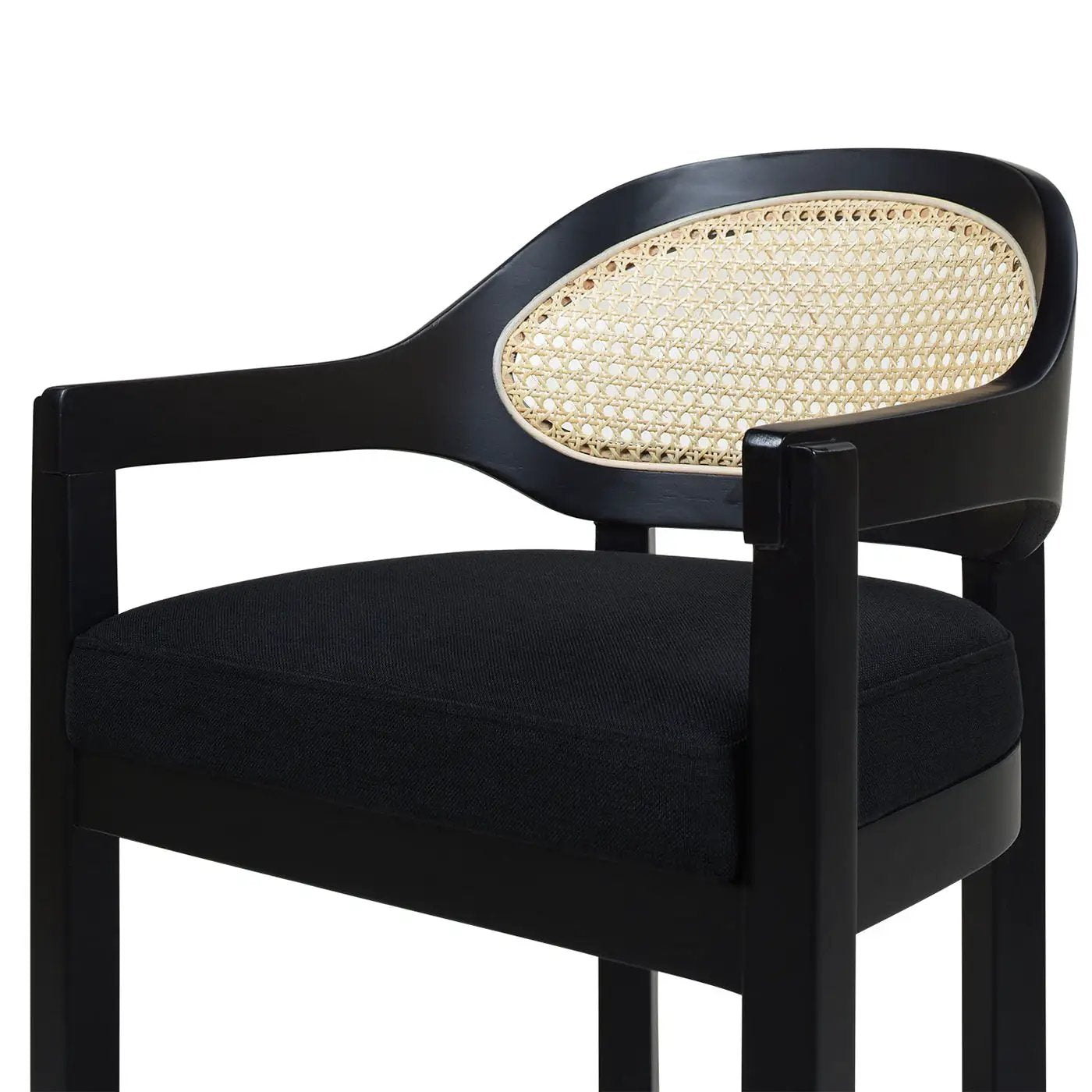 Americana - Mid-Century Modern Cane Back Counter Stool by HouseOfZazla