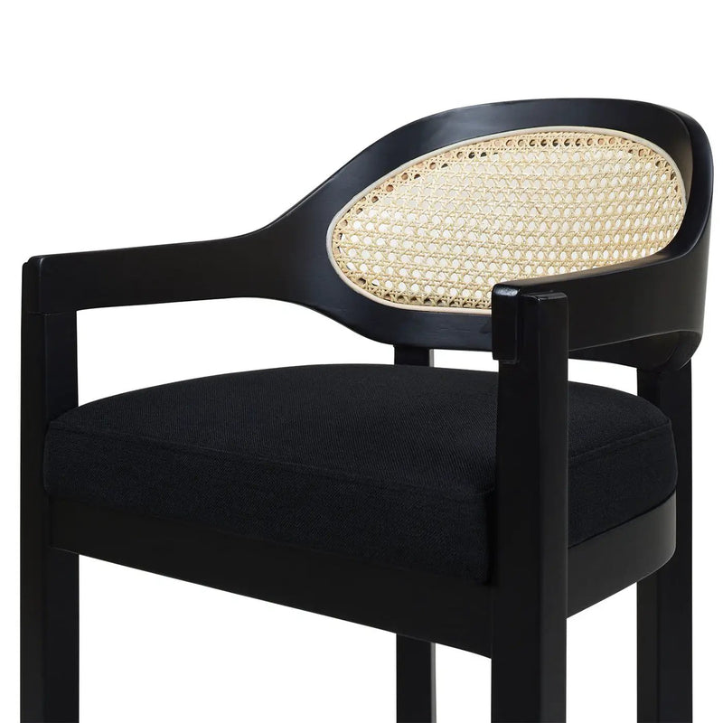 Americana - Mid-Century Modern Cane Back Counter Stool by Unique Piece Furniture