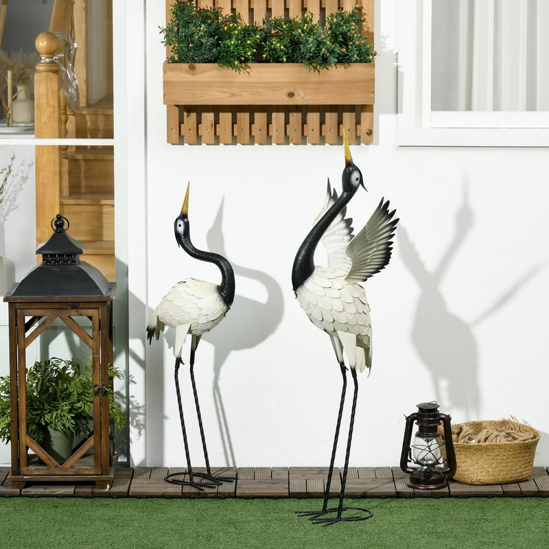 Outsunny Heron Garden Statues Set of 2 by HouseOfZazla