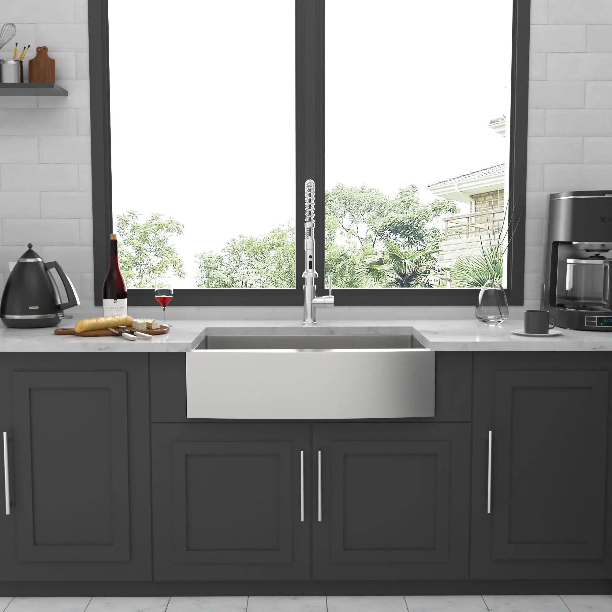 Farmhouse Kitchen Sink Stainless Steel Apron Front by HouseOfZazla