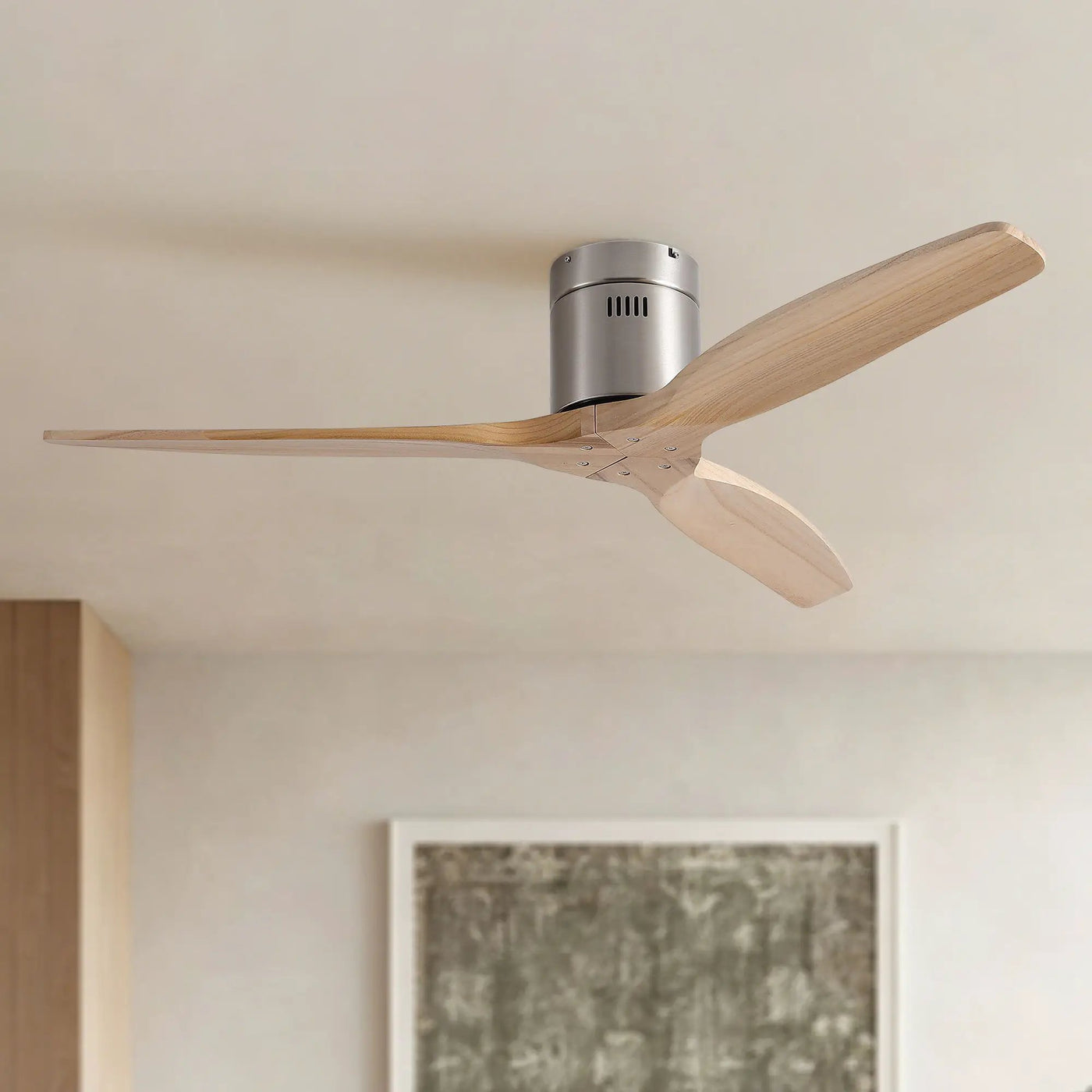 Low Profile Flush Mount Ceiling Fan Without Light by HouseOfZazla