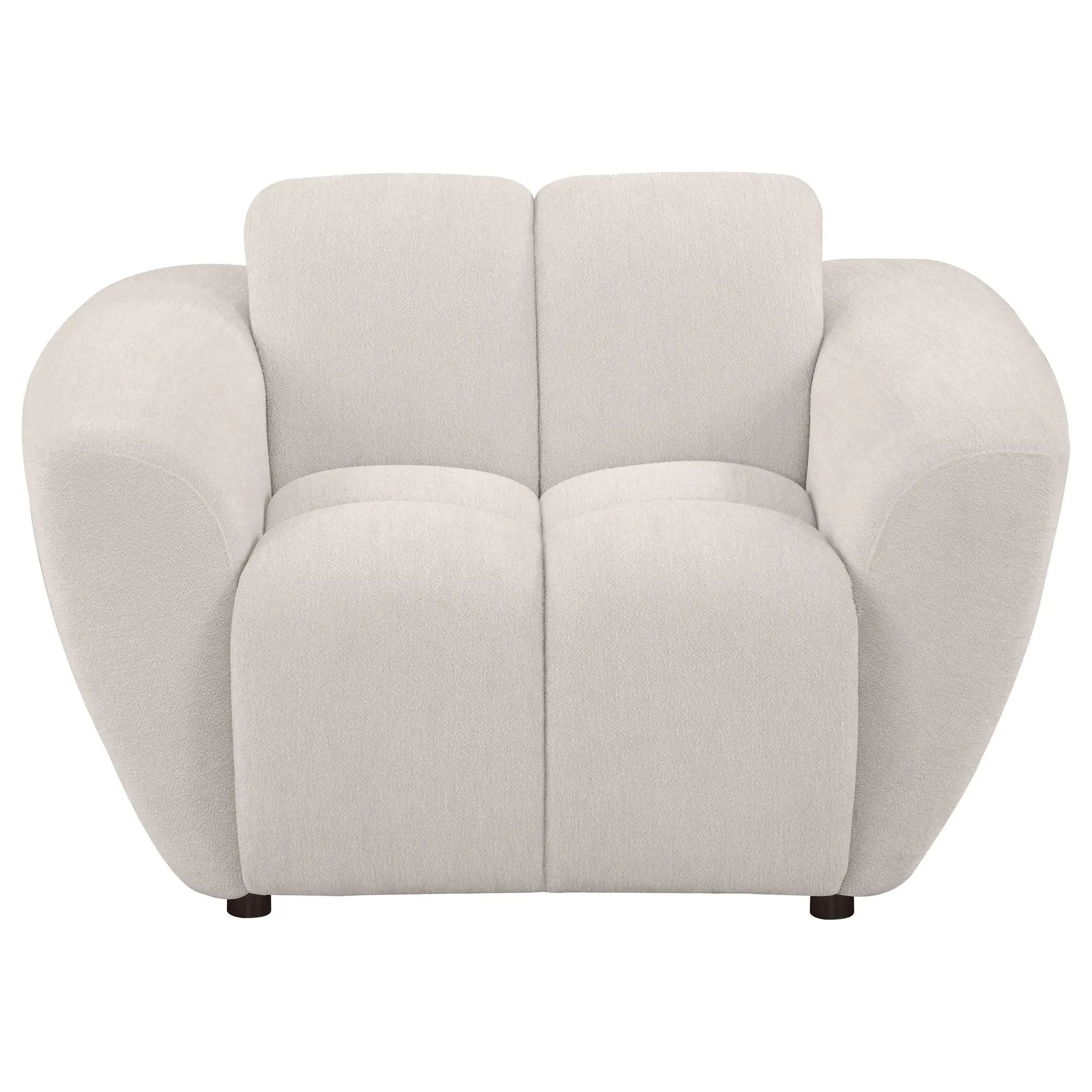 Destino Chenille Upholstered Splayed Arm Accent Chair Greige by Unique Piece Furniture