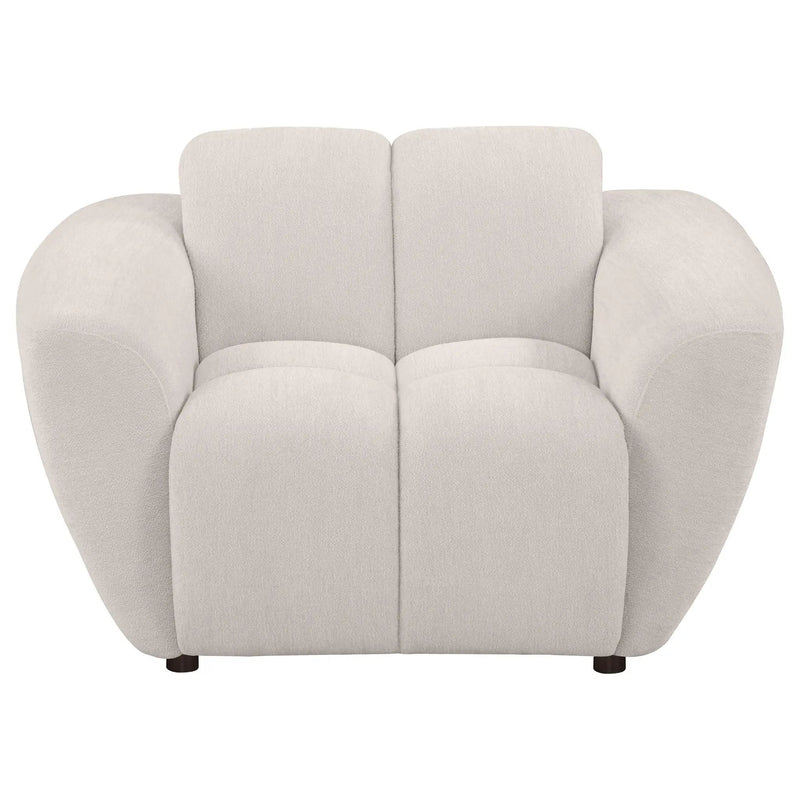 Destino Chenille Upholstered Splayed Arm Accent Chair Greige by Unique Piece Furniture