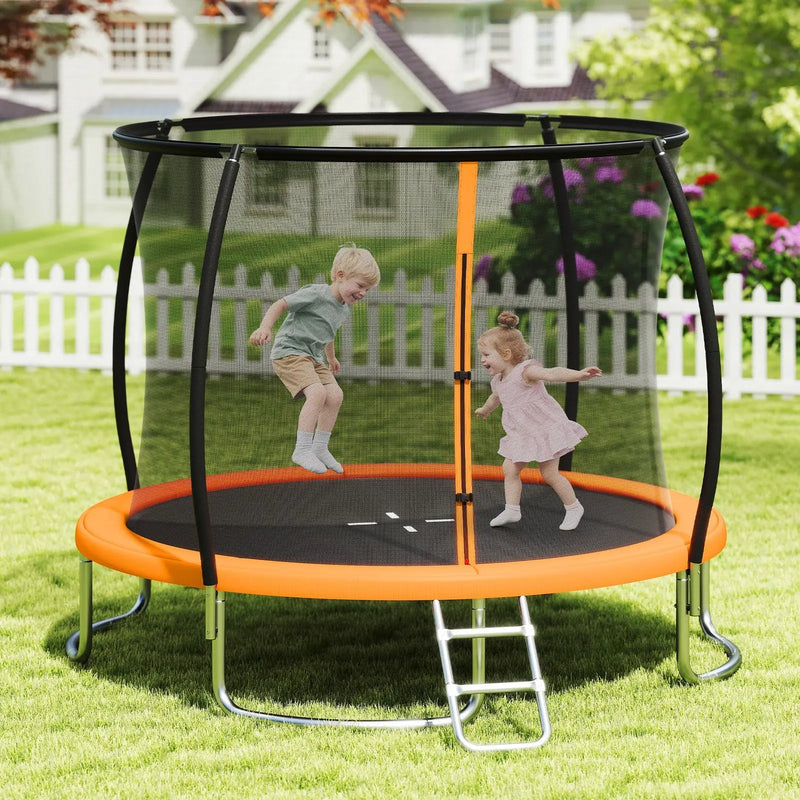10FT Outdoor Trampoline Heavy-Duty Recreational Trampoline with Safety Enclosure Net by DirectDeals
