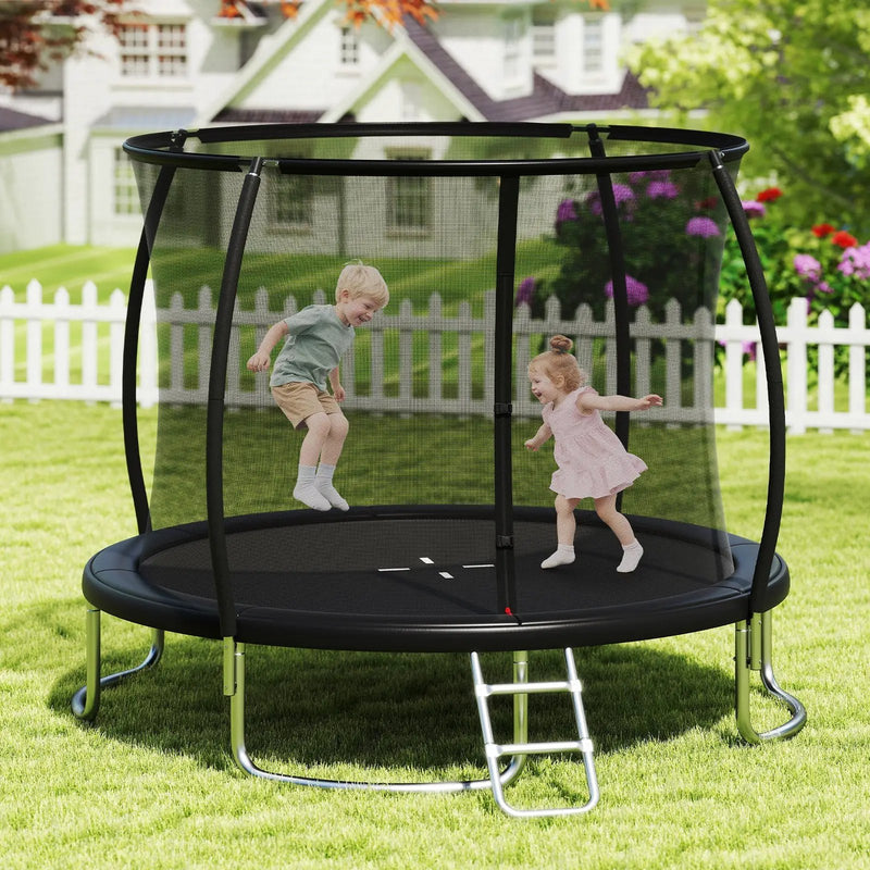 10FT Outdoor Trampoline Heavy-Duty Recreational Trampoline with Safety Enclosure Net by DirectDeals