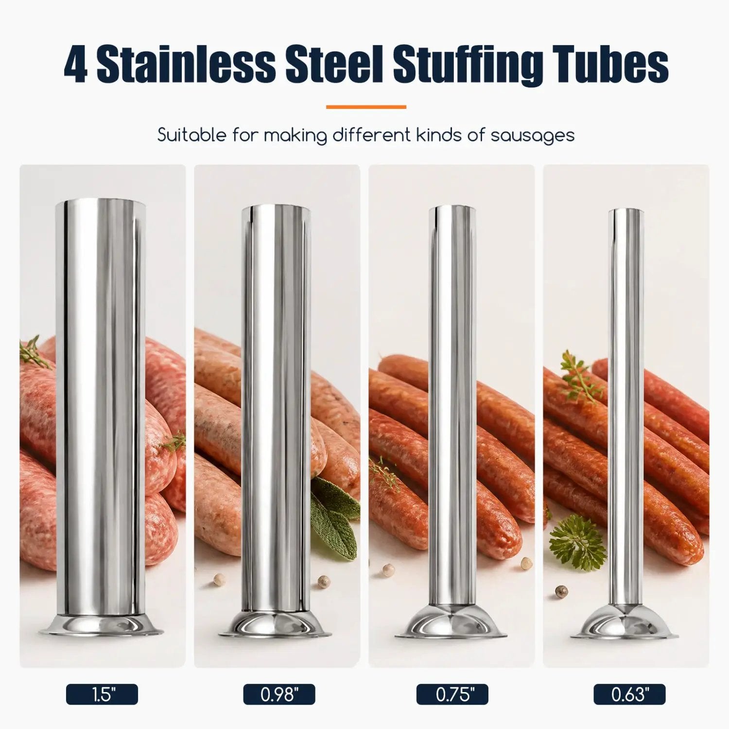 10L Electric Sausage Stuffer with 4 Tubes & Foot Pedal by DirectDeals