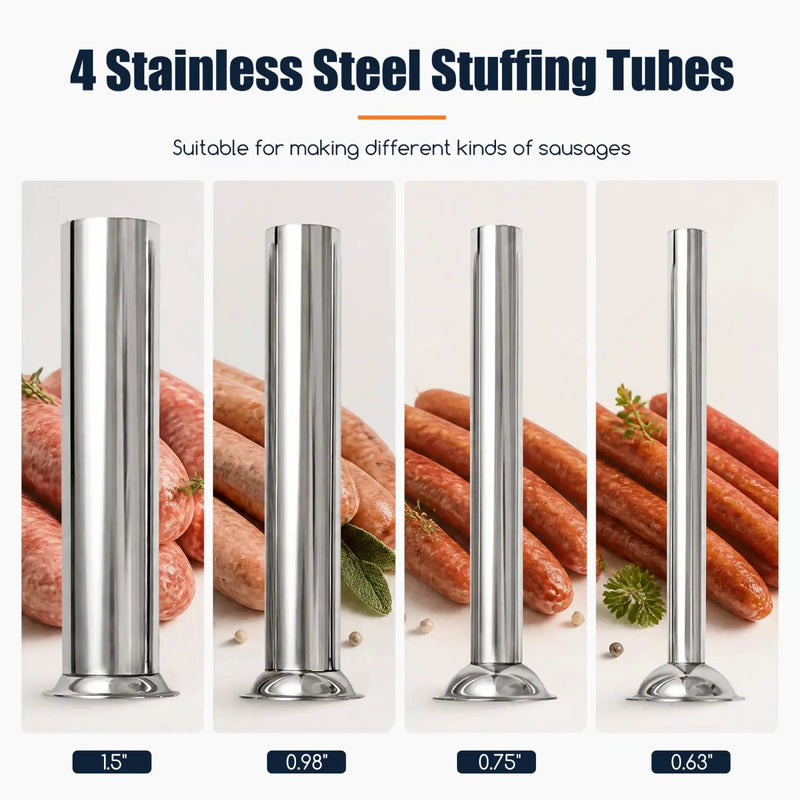 10L Electric Sausage Stuffer with 4 Tubes & Foot Pedal by DirectDeals