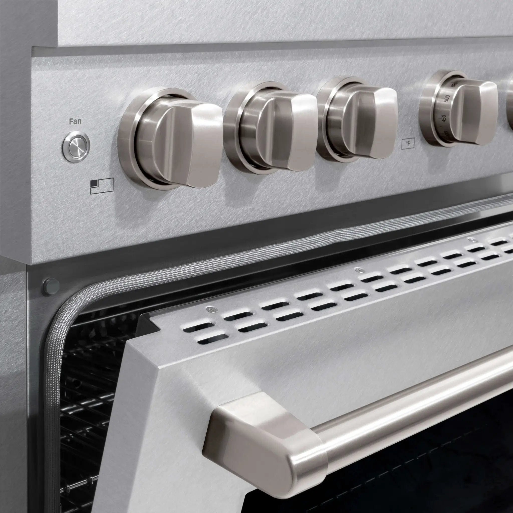 ZLINE 48"Paramount Dual Fuel Range DuraSnow® Brass Burners SDRS-BR-48 by Farmhouse Kitchen and Bath