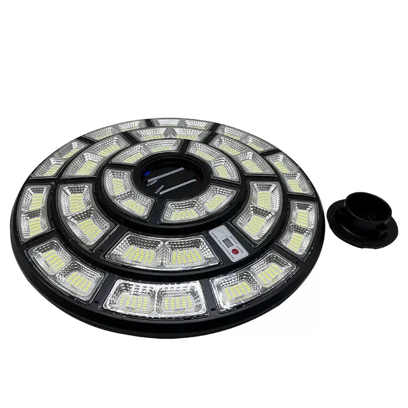 4500W Solar Outdoor Light Round 360° Wide Angle UFO Garden Pole And Wall Street Lights with Remote by Outdoor Solar Outlet