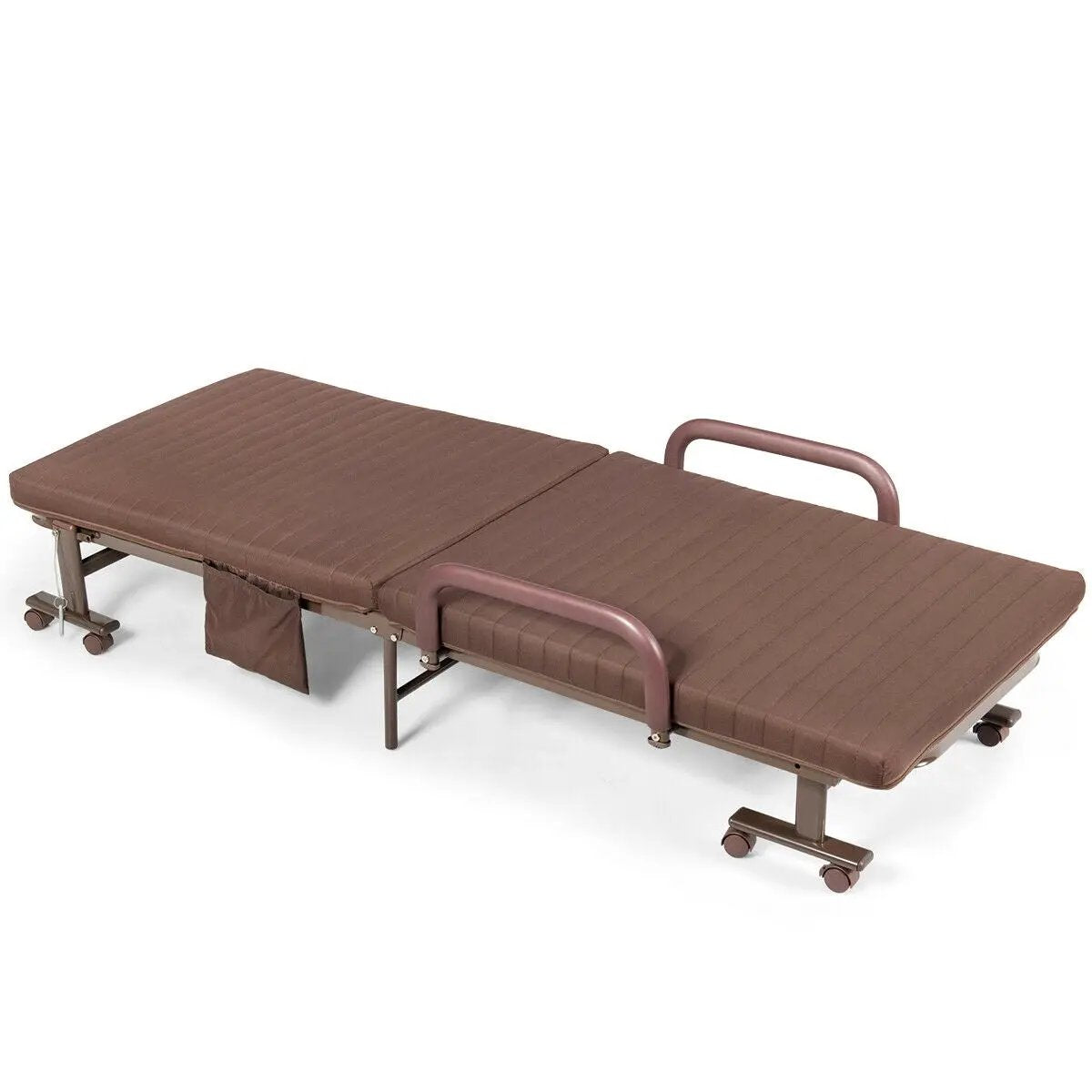 Adjustable Folding Guest Bed Frame with Mattress and Wheels by DirectDeals