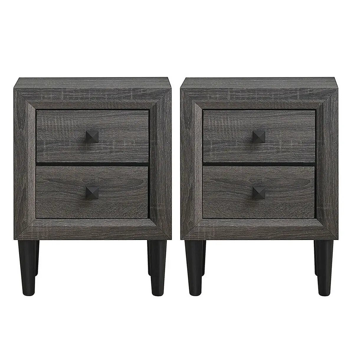2PCS Nightstand W/2 Drawer Multipurpose, photo 8 of 9