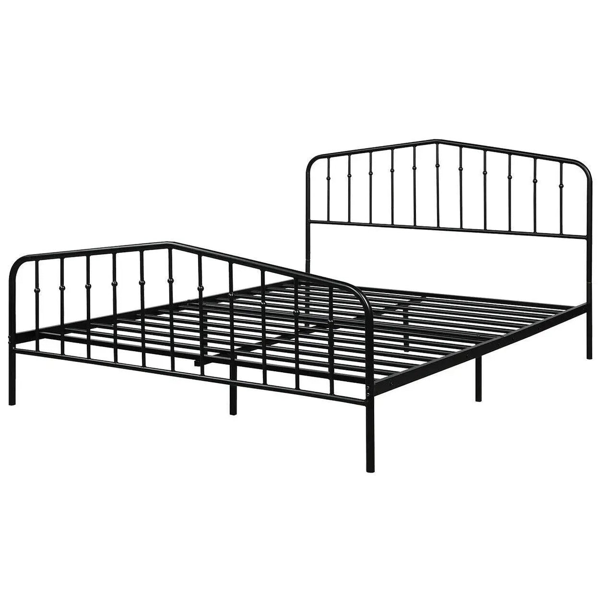 Queen Size Metal Bed Frame Slat Platform, photo 7 of 16
