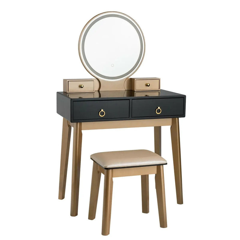 Makeup Vanity Table Set 3 Color Lighting Dressing Table by DirectDeals