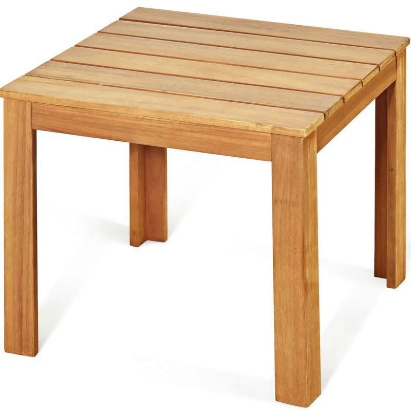 Wooden Square Patio Coffee Bistro Table by DirectDeals