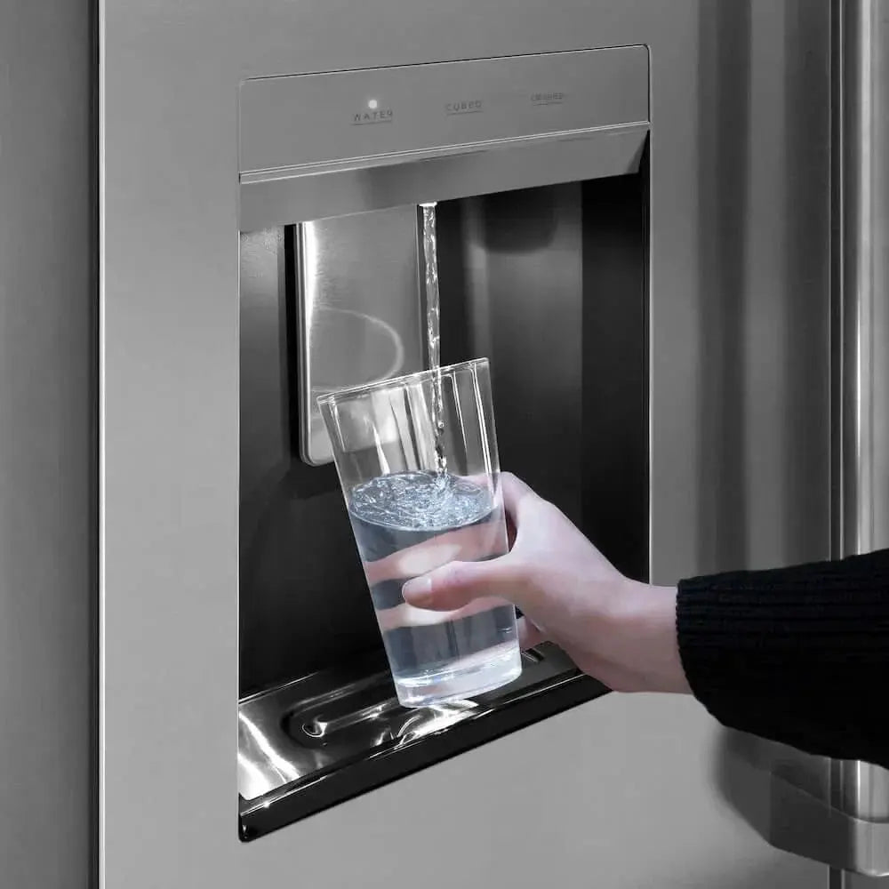 ZLINE 36" Refrigerator, Water, Ice Dispenser, Fingerprint Resistant, RSMZ-W-36-FCB by Farmhouse Kitchen and Bath