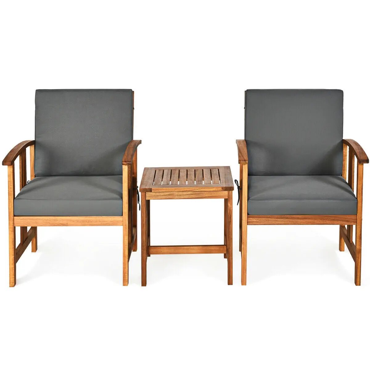 3PC Solid Wood Outdoor Patio Sofa Furniture Set by DirectDeals