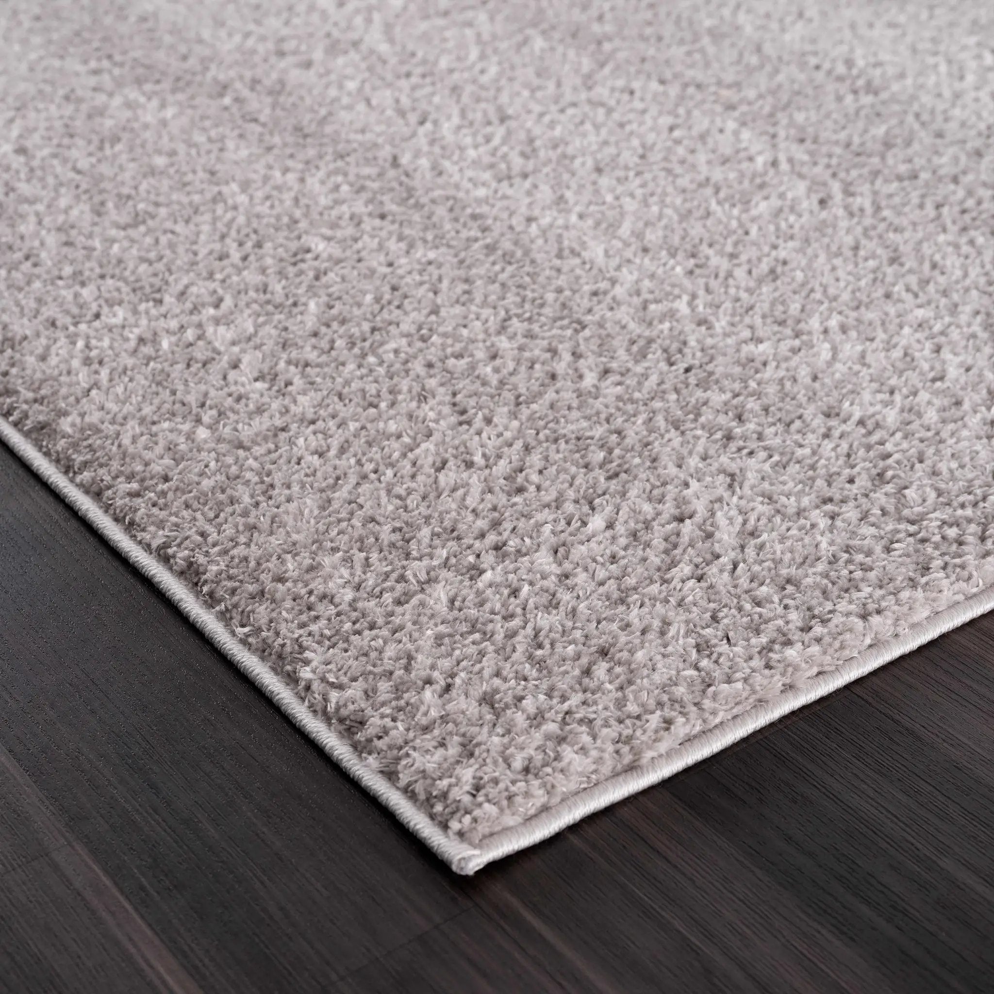 Judy Solid Gray Washable Shag Rug - Clearance by Boutique Rugs