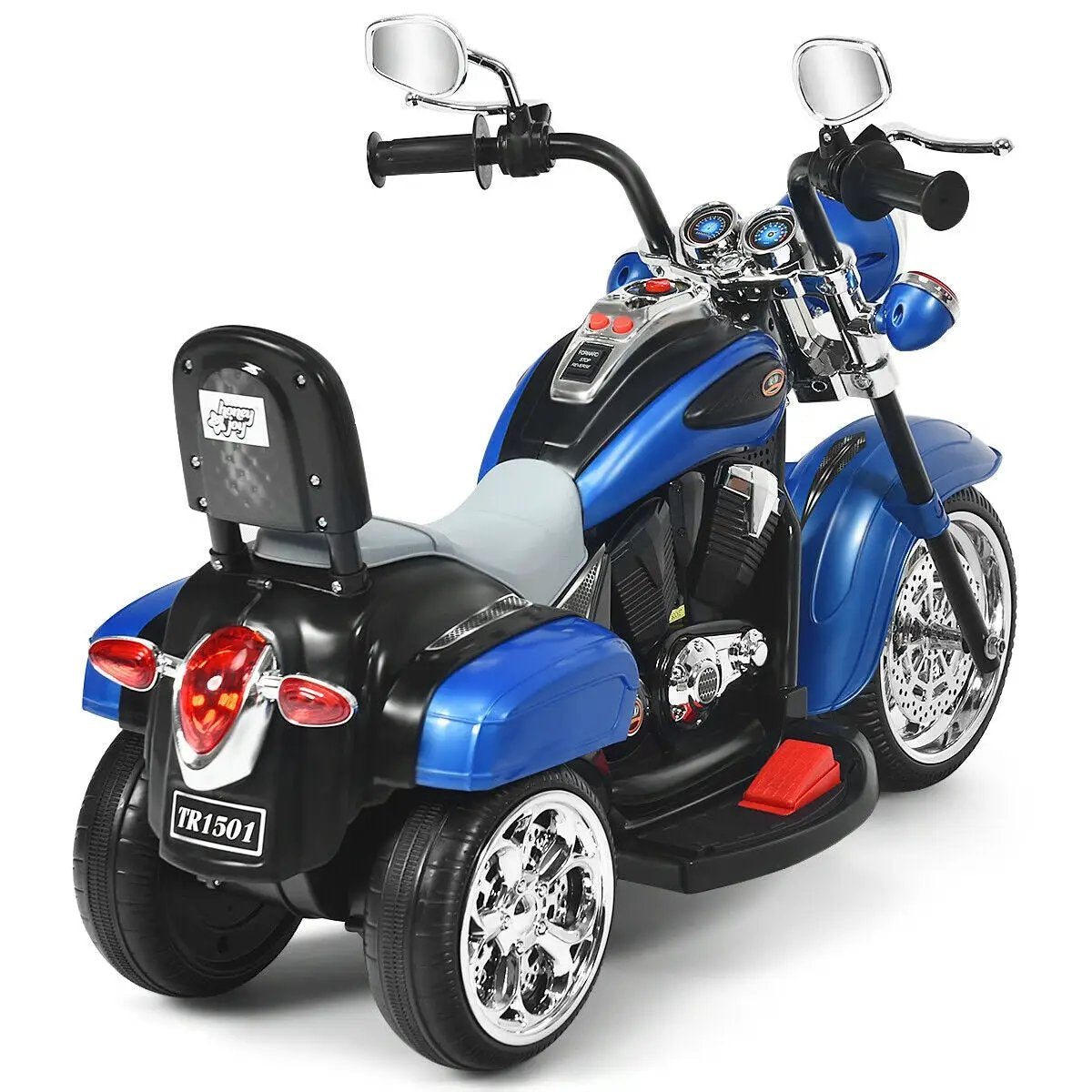 6V Powered Toddler 3-Wheel Motorbike Ride On Toy with Horn and Headlight-Black and White, photo 7 of 15