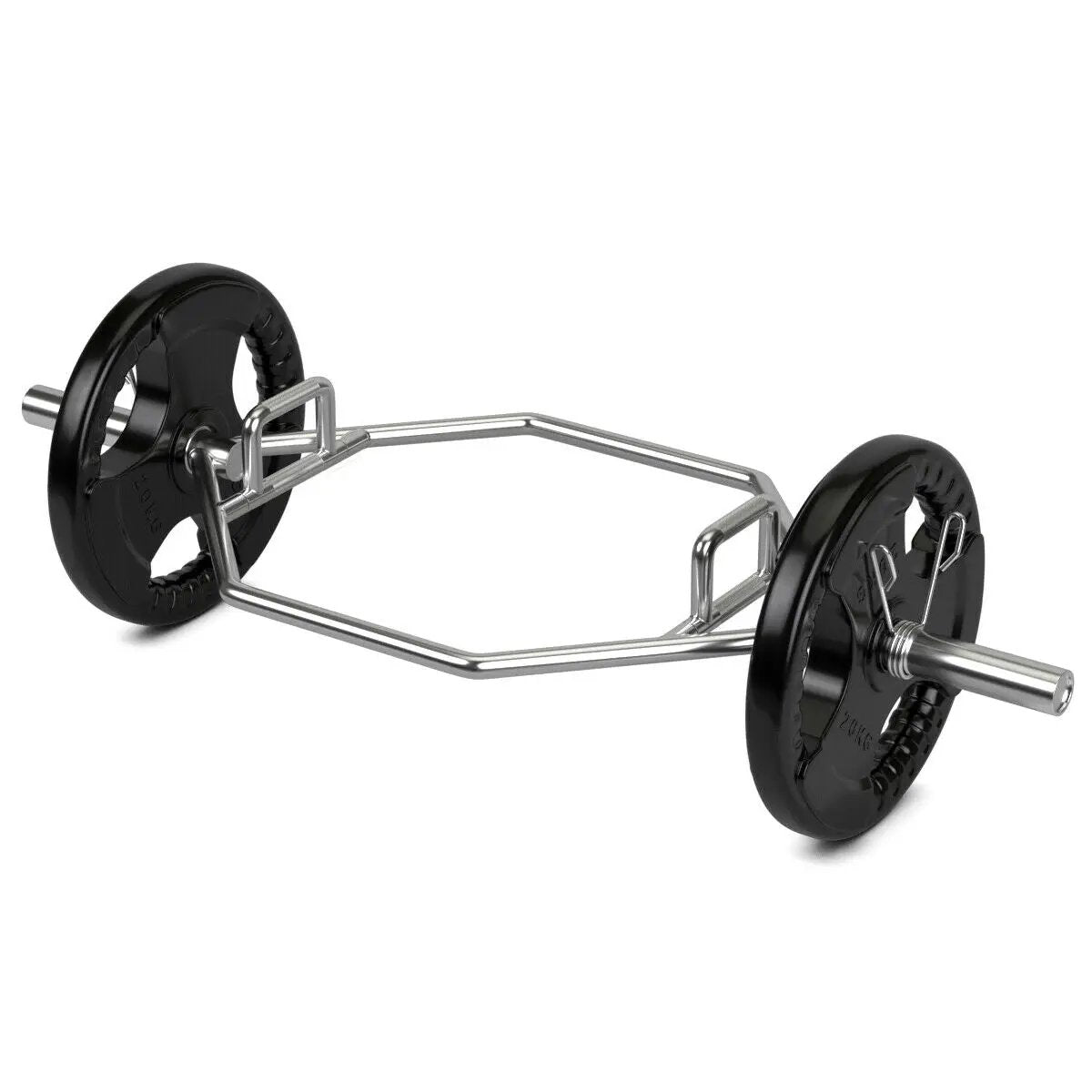 56 Inch Olympic Hexagon Deadlift Trap Bar with Folding Grips Powerlifting by DirectDeals