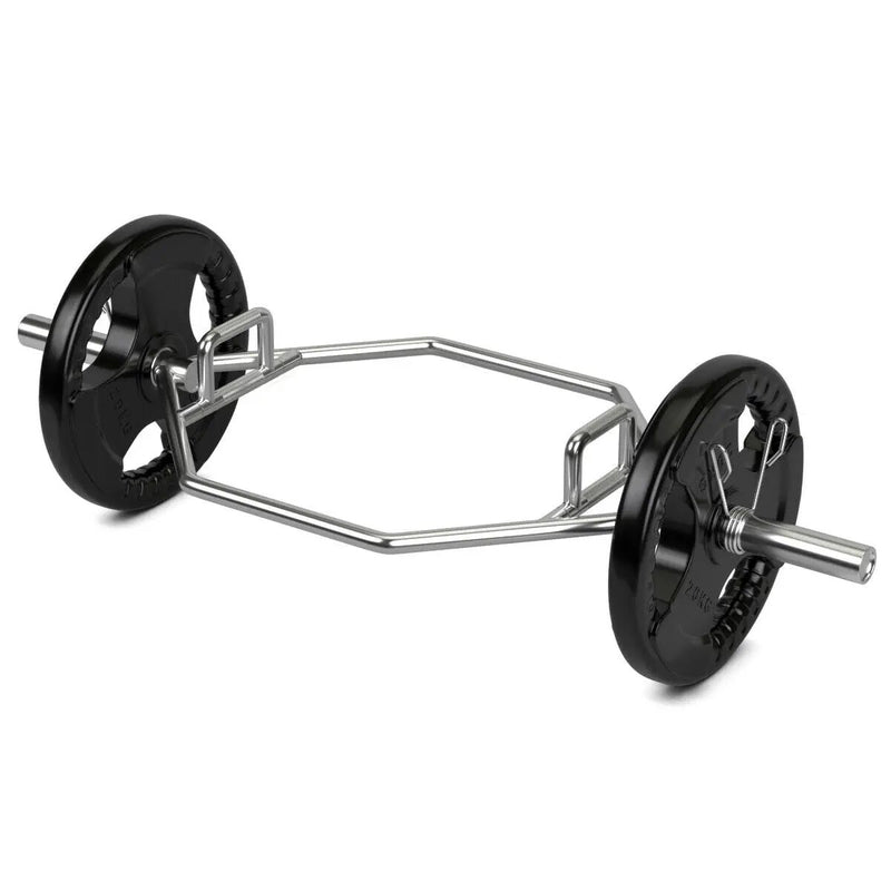 56 Inch Olympic Hexagon Deadlift Trap Bar with Folding Grips Powerlifting by DirectDeals