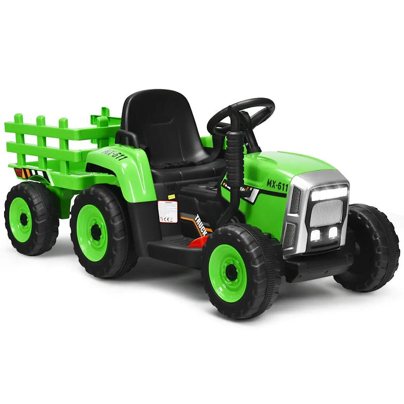 12V Ride on Tractor with 3-Gear-Shift Ground Loader for Kids 3+ Years Old by DirectDeals