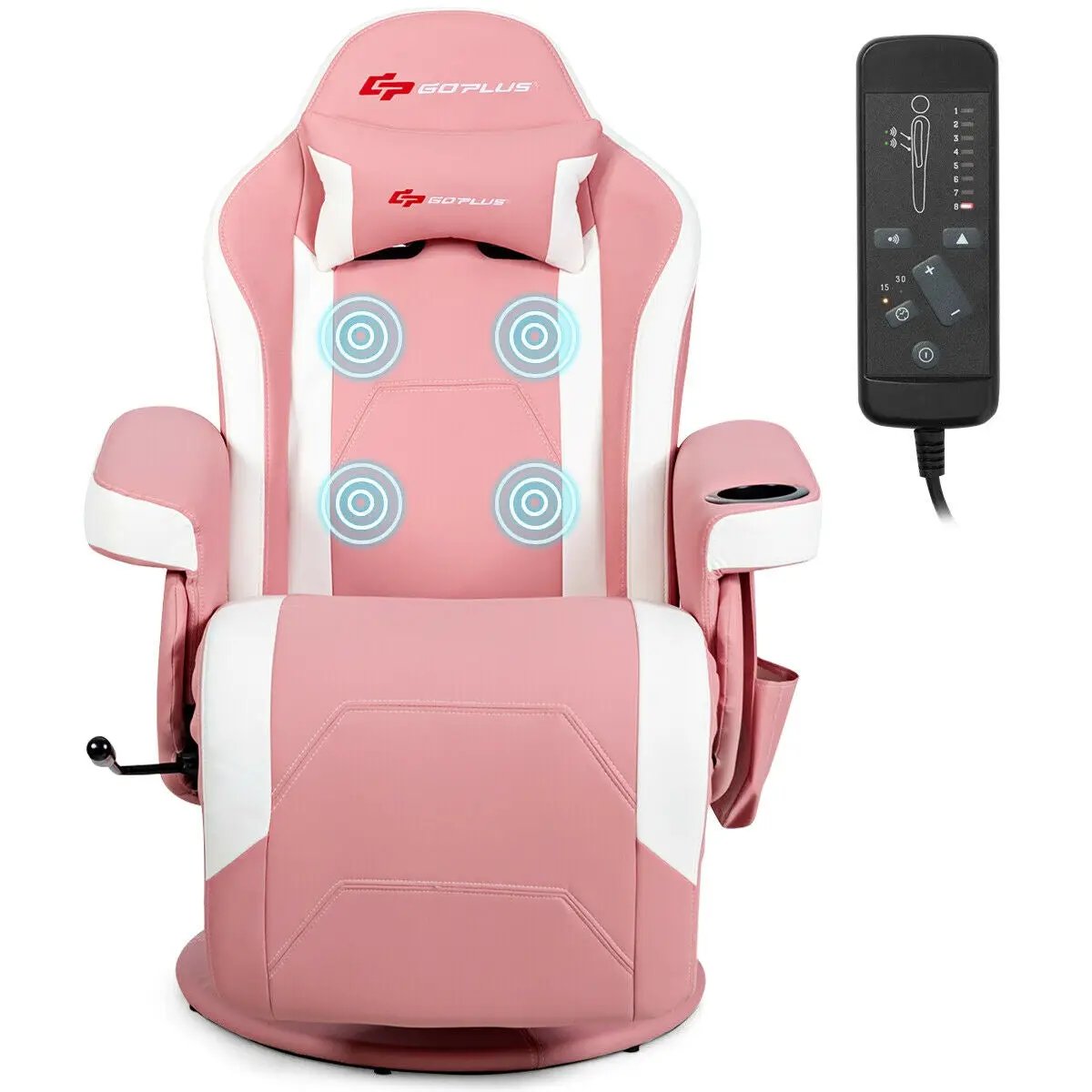 Ergonomic High Back Massage Gaming Chair with Pillow, photo 4 of 12
