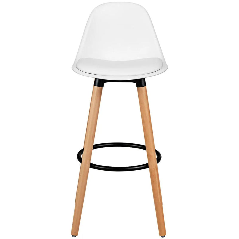 2 Pieces Mid Century Barstool 28.5 Inches Dining Pub Chair by DirectDeals