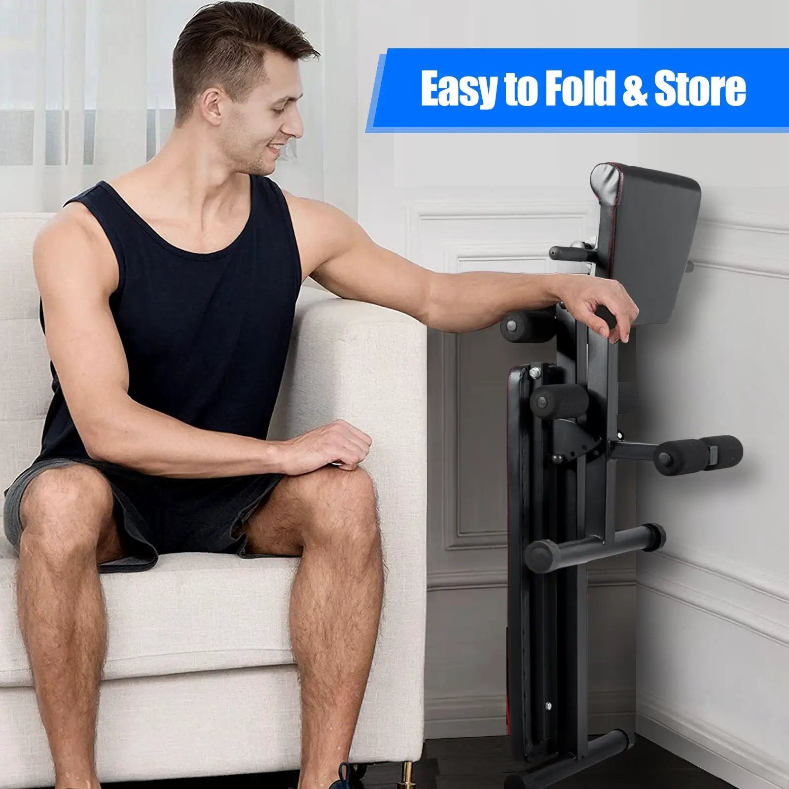 Multi-Functional Adjustable Full Body Exercise Weight Bench by DirectDeals