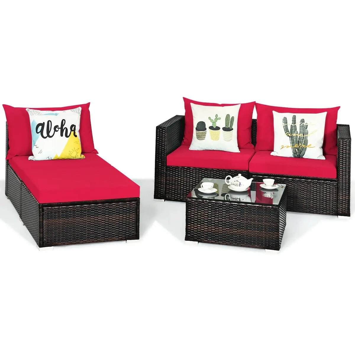 5 Pieces Patio Rattan, photo 4 of 11