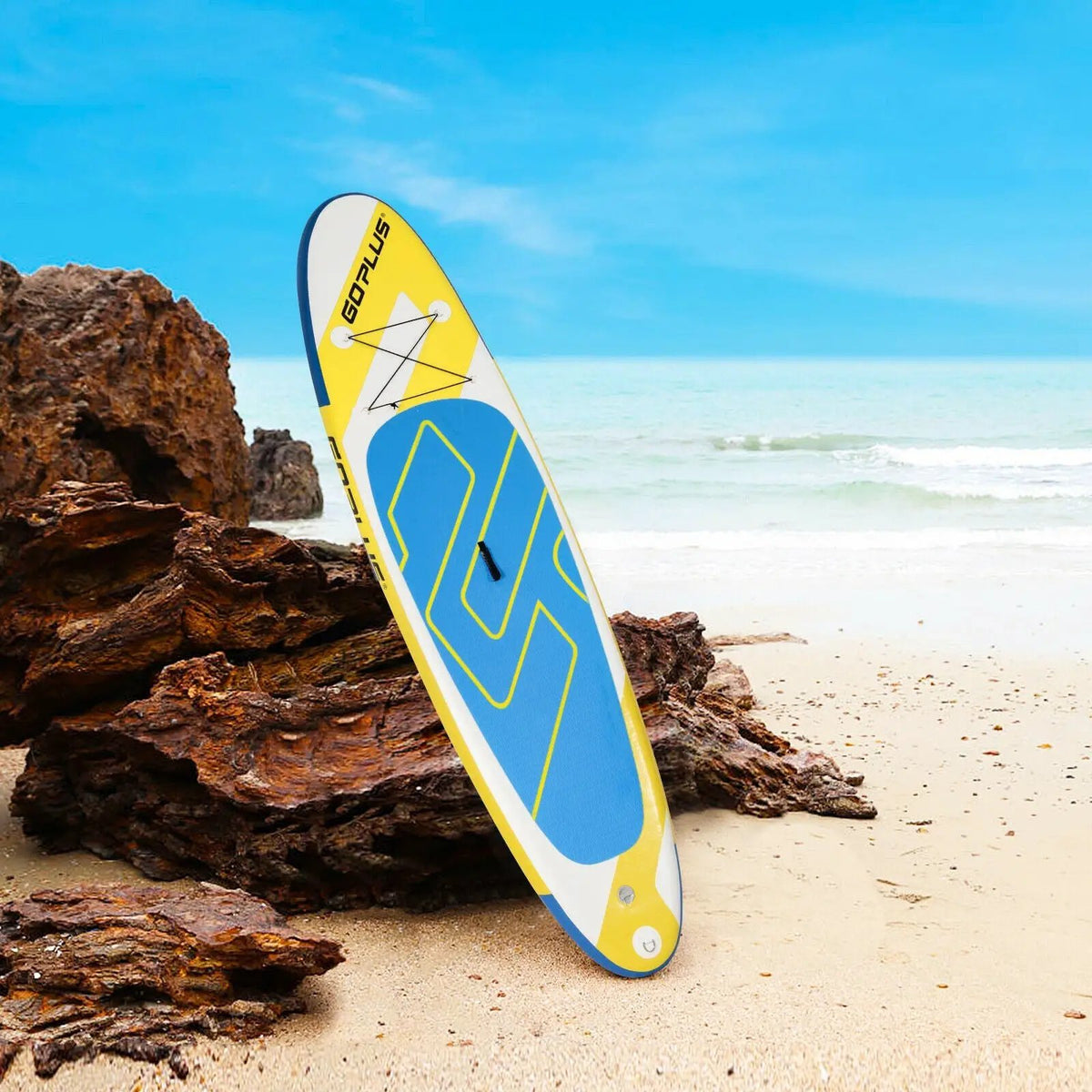 10 Feet Inflatable Stand Up Paddle Board 6 Inches Thick with Backpack Leash Aluminum Paddle, photo 13 of 16